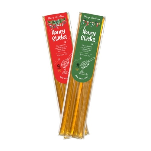 Pure Honey Straws 2 Packs (5 Counts Each) - Xmas Edition