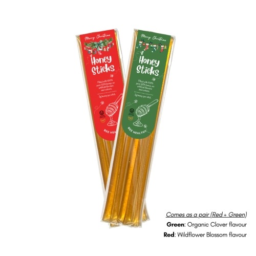 Pure Honey Straws 2 Packs (5 Counts Each) - Xmas Edition