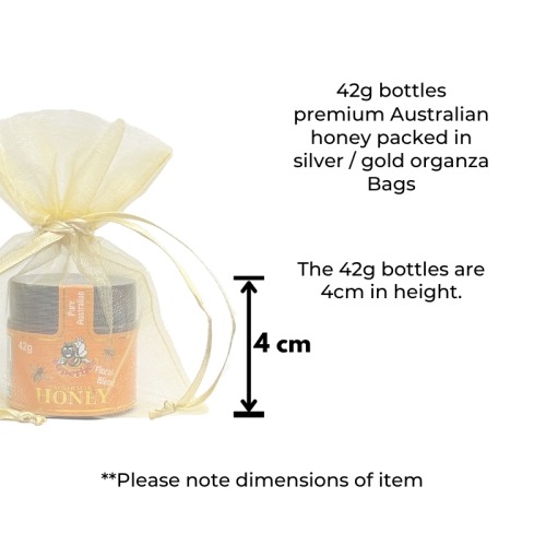 42g Superbee Honey and Mini Bamboo Spoon in Organza Bag