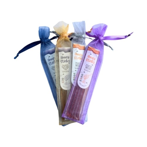 Honey sticks in organza bag (5 straws)