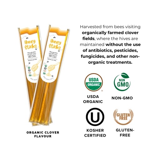 Honey sticks in organza bag (5 straws)